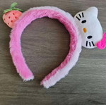 Hello Kitty hairband new with fluffy strawberry details