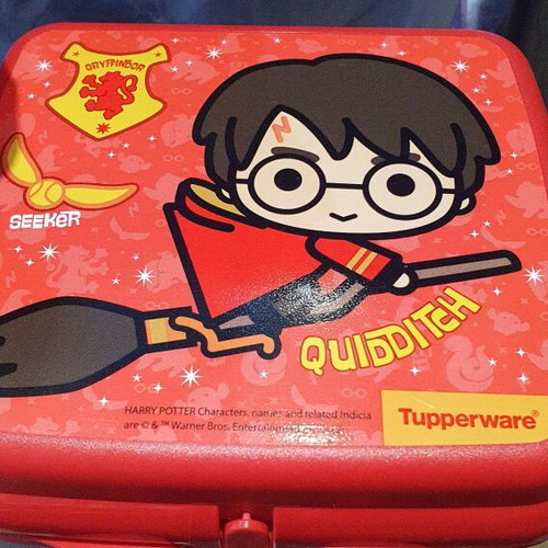 Harry Potter Tupperware set, 600 ml container and sandwich box