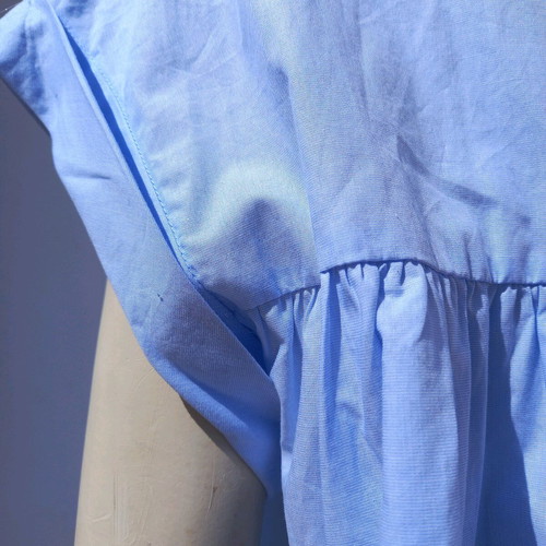 Zara cotton blouse in very loose fit, size XL, blue