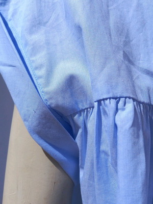 Zara cotton blouse in very loose fit, size XL, blue
