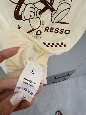 Shein κοντομάνικη μπλούζα μπεζ εκρού, μέγεθος L