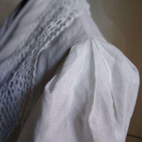 Vintage traditional blouse with embroidery and handmade lace like new