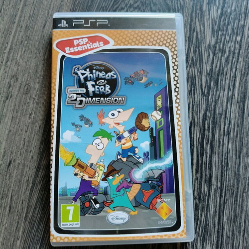 Phineas and Ferb Across the 2nd Dimension PSP game used