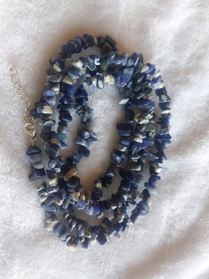 Sodalite necklace or bracelet set new, silver 925