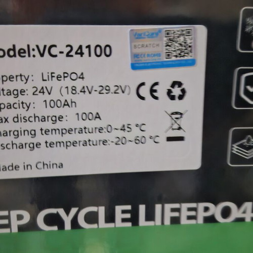 24V 100Ah Lithium Battery for Photovoltaic System