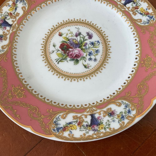 Sevres plate in excellent condition, porcelain, 18th century replica