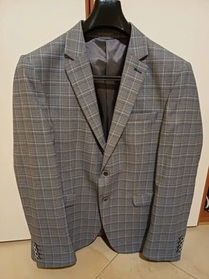 Massimo Veneziani men's jacket slim fit like new, black and gray, size L