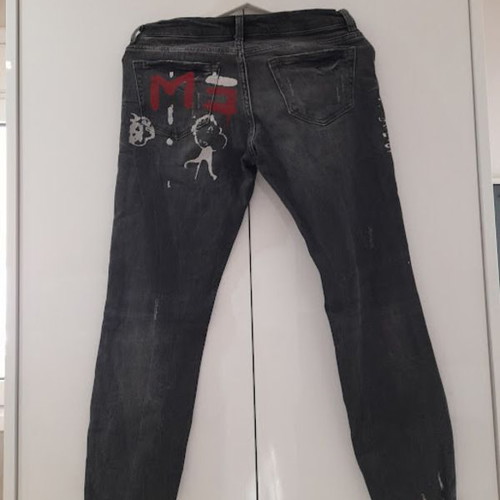 Zara special edition jeans like new, size 36, gray and red
