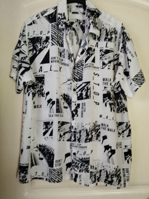 Bershka men's shirt with patterns, like new, size M
