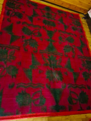 Wool Blanket like new, handmade, 196x227 cm