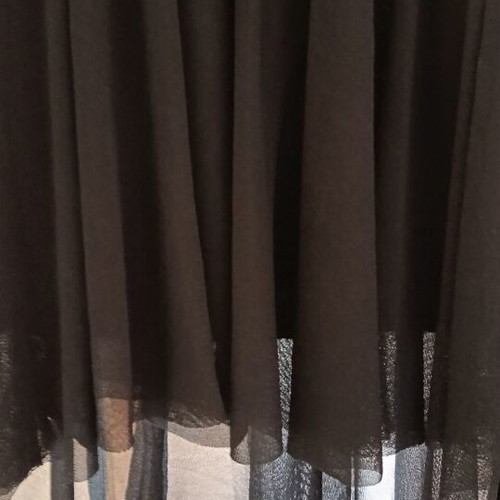 Evening strapless asymmetrical dress, size S, black
