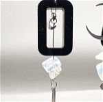Boho κρεμαστά σκουλαρίκια από υγρό γυαλί με ημιπολύτιμες χάντρες αχάτη και φεγγαρόπετρες