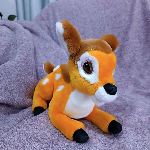 Plush deer 30 cm like new, orange