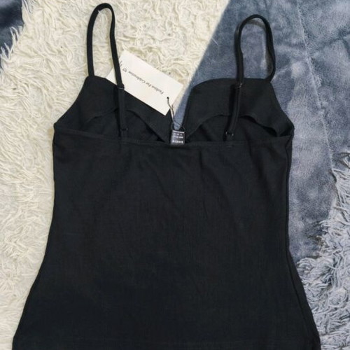 Black Shein top with adjustable straps new, size S