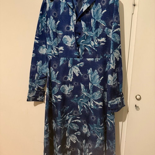 Vintage Jean Pierre dress size L like new, white and blue
