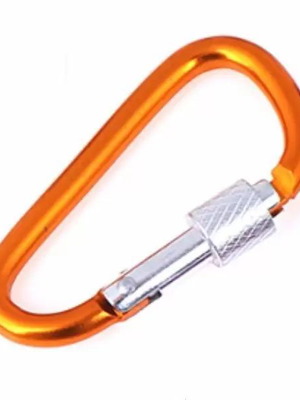 Μπρελόκ Carabiner 7,2cm καινούργιο, χρυσαφί με ασφάλεια