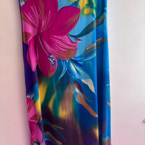 Summer dress long floral new, size L/XL multicolor