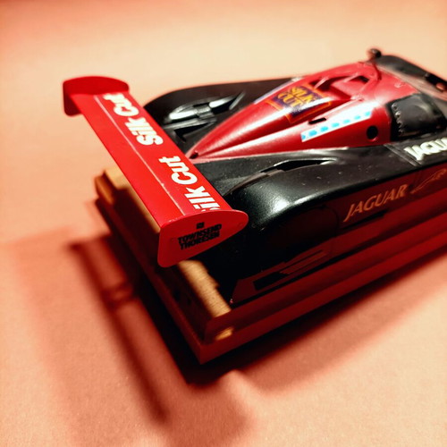 Jaguar XJR plastic model 1/24 new with wooden beech base