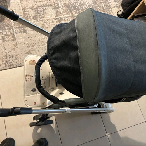 Inglesina Trilogy baby stroller used with footmuff and car seat