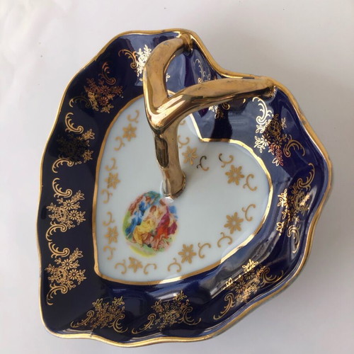 Porcelain snack plate 24k like new