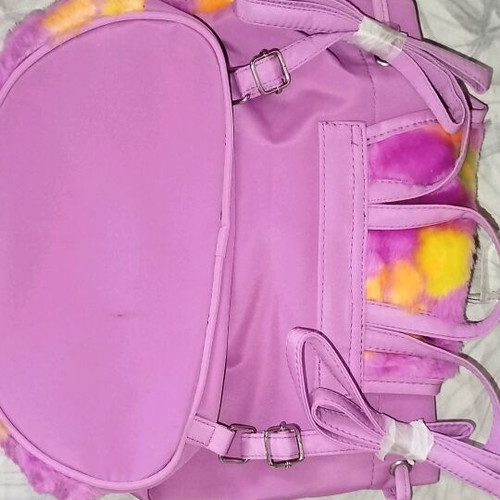 Backpack new purple with flowers