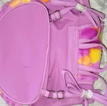 Backpack new purple with flowers