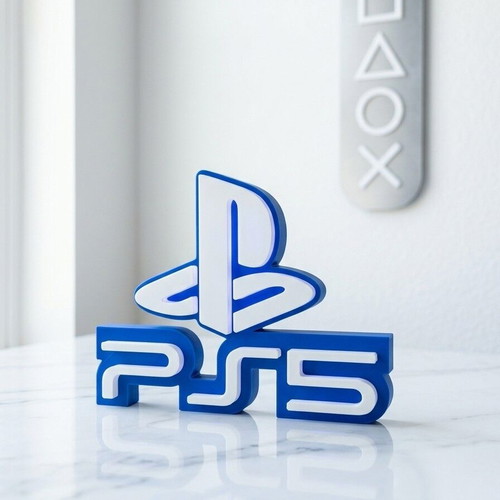 PlayStation PS5 3D printed decorative logo new