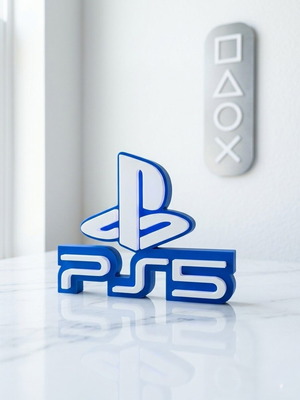 PlayStation PS5 3D printed decorative logo new