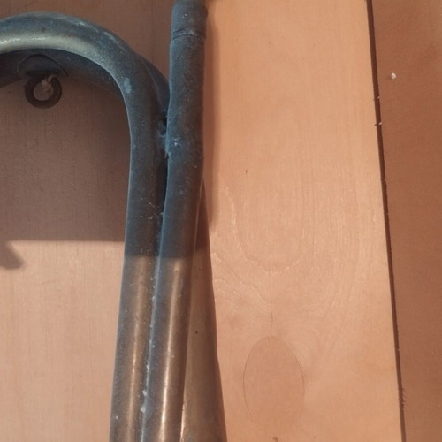 Old brass wind instrument used, decorative