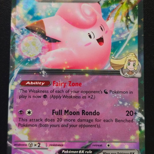 Pokemon Lillie's Clefairy ex 056/159 Cosmos Holo card new from Journey Together 2025