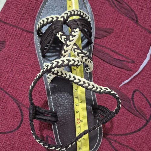 Abrand Jeans sandals size 37 like new with rope brown
