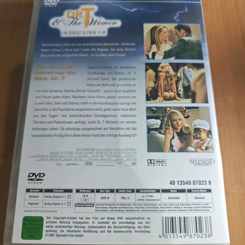 Dr. T & the Women DVD like new, comedy with Richard Gere