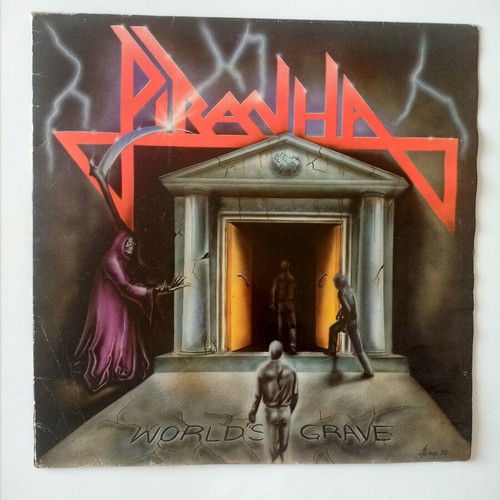 Piranha World's Grave red vinyl 1992 like new