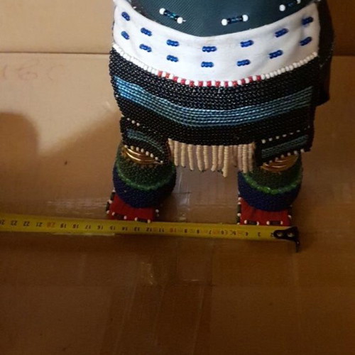 Handmade doll like new, unique with beads