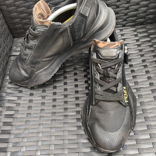 Fendi sneakers used, size 39, black