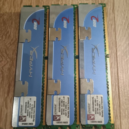 DDR2 memory 3x2GB like new, tested and functional