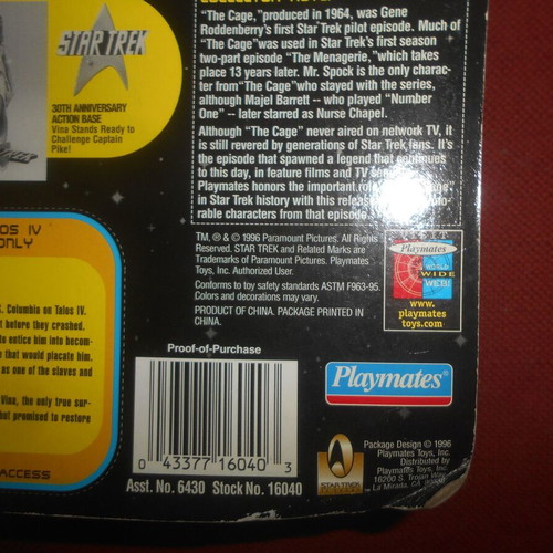 Star Trek Vina as Orion Woman 1996 like new in box