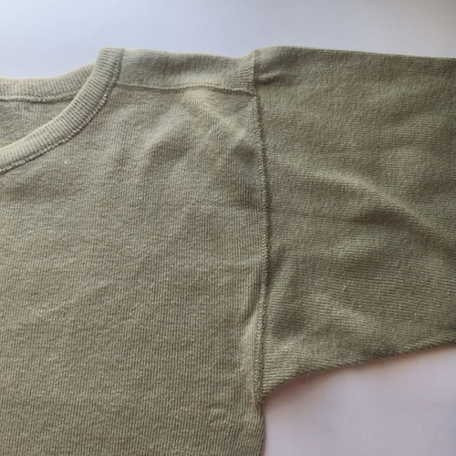 Vintage military thermal top, large, olive green