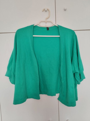 Green cardigan 3XL plus size new cotton elastic