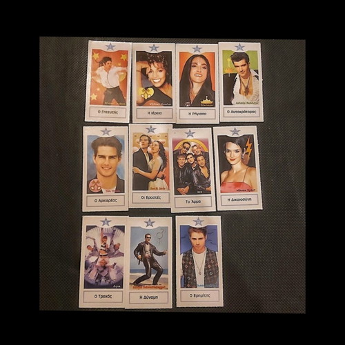 Stars Tarot Cards like new, 11 collectible cards from 90's magazine Katerina