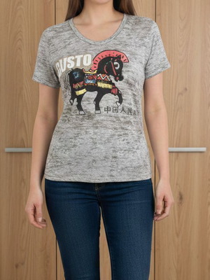 Custo Barcelona Vintage T-shirt new with lace and graphic print