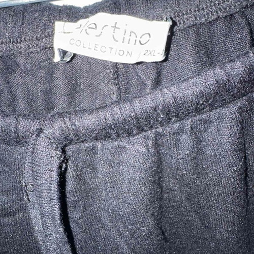Wide leg pants, black, plus sizes XXL to 4XL