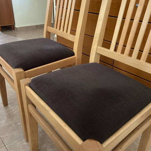 Kitchen chairs set of 6 like new, handmade solid wood