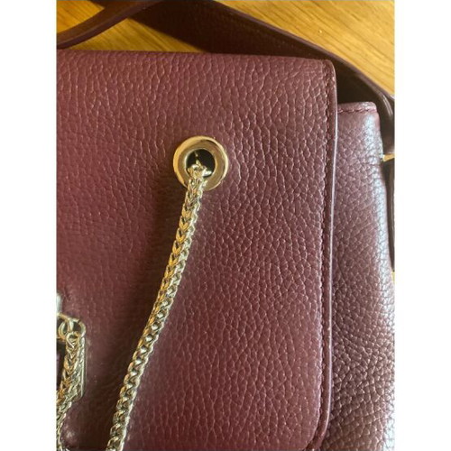 Aigner leather crossbody bag, burgundy