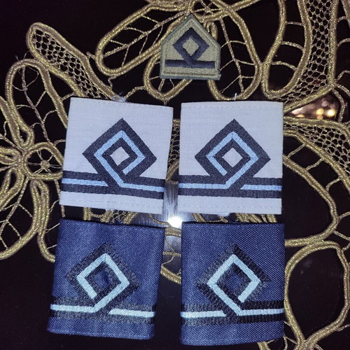 Epomides insignia for flight lieutenant, like new, set for winter and summer uniform