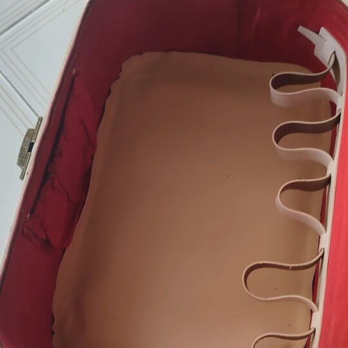 Cosmetic case used, leatherette