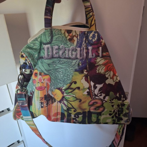 Desigual canvas handbag like new, multicolor