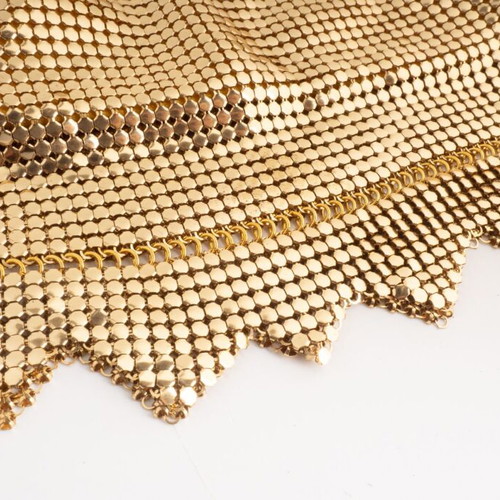 Vintage Whiting & Davis Style Gold Metal Mesh Evening Bag used
