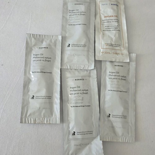 Korres Argan Oil Post-Colour Conditioner 20ml new, pack of 9