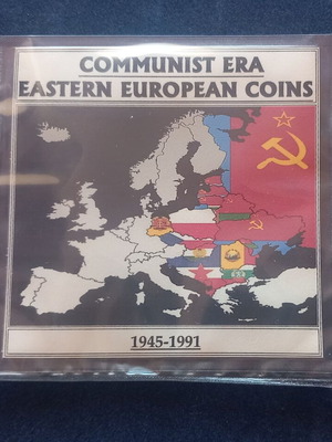 Set of 9 coins from Communist countries 1945-1991 like new, in case